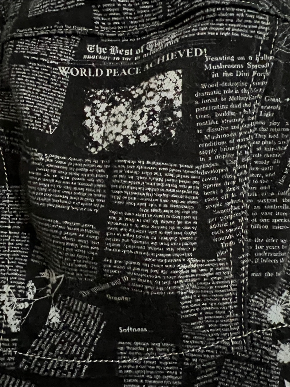 Reformation Davies bustier denim mini dress newspaper print size 6 - Picture 3 of 7